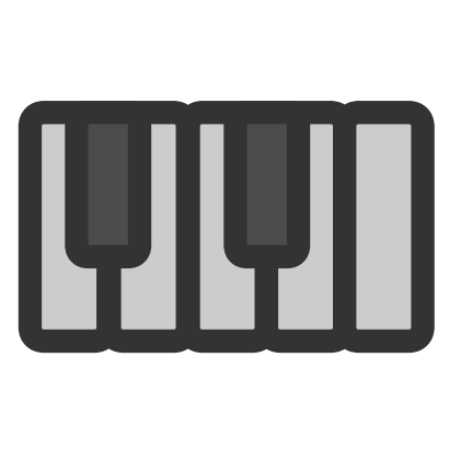 Download free grey keyboard piano icon